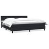 vidaXL Sommier &agrave; lattes de lit avec matelas noir 200x210 cm Velours