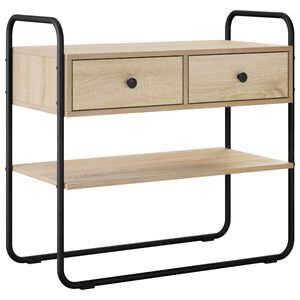 vidaXL Table console Ch&ecirc;ne Sonoma 80 x 40 x 75 cm Bois d'ing&eacute;nierie
