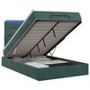vidaXL Lit coffre avec matelas et LED Vert fonc&eacute; 120 x 200 cm Velours