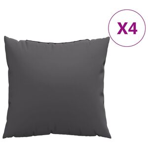 vidaXL Coussins de canap&eacute; 4 pcs anthracite 40x40 cm tissu