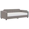 vidaXL Lit de jour avec matelas taupe 100x200 cm tissu