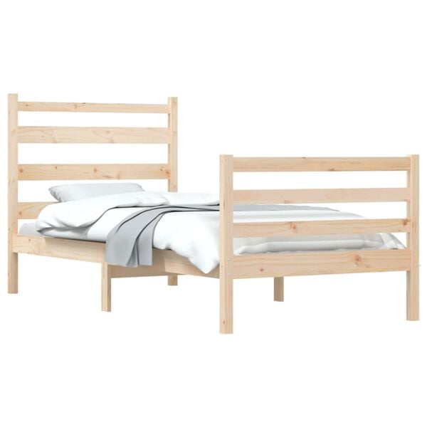vidaXL Cadre de lit sans matelas bois de pin massif 90x200 cm