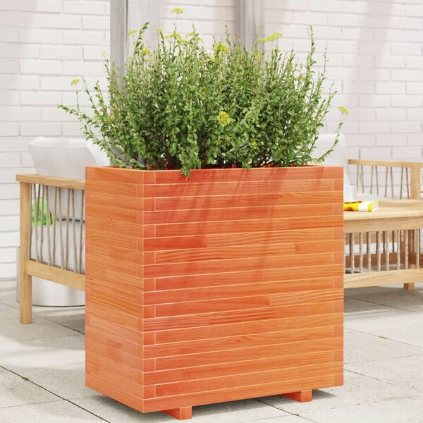 vidaXL Jardini&egrave;re cire marron 70x40x72 cm bois de pin massif