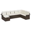 vidaXL Ensemble de canap&eacute; de jardin 8 pcs Marron Poly rotin