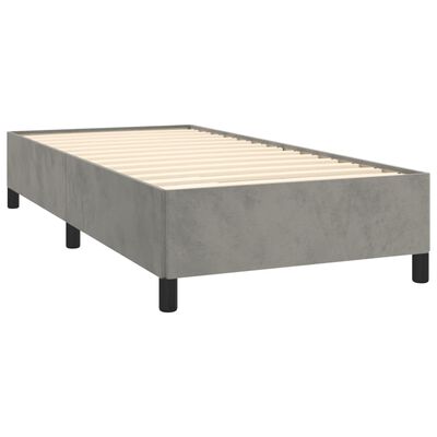 vidaXL Cadre de lit sans matelas gris clair 90x200 cm velours