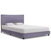 vidaXL Cadre de lit sans matelas gris clair 135x190 cm