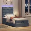 vidaXL Cadre de lit ottoman avec matelas gris fonc&eacute; 80x200 cm velours