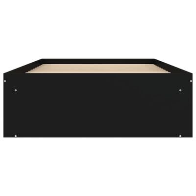 vidaXL Cadre de lit sans matelas noir 100x200 cm