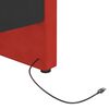 vidaXL Lit avec &eacute;clairage USB Rouge bordeaux Velours 90x200 cm