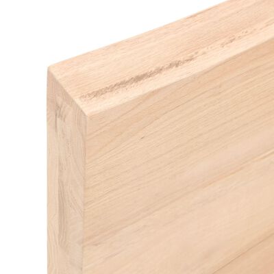 vidaXL Comptoir de salle de bain 80x50x(2-6) cm bois massif non traité