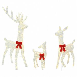 vidaXL Famille de rennes de No&euml;l &agrave; LED LOVIISA 300 LED Blanc chaud