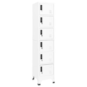 vidaXL Armoire &agrave; casiers Blanc 38x40x180 cm Acier