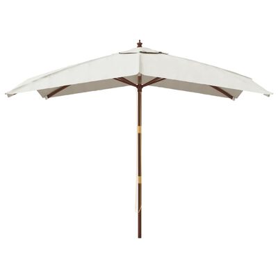 vidaXL Parasol de jardin avec mât en bois sable 300x300x273 cm