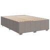 vidaXL Sommier &agrave; lattes de lit avec matelas Taupe 140x190 cm Tissu