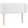 vidaXL T&ecirc;te de lit avec oreilles Blanc 103x23x78/88 cm Similicuir