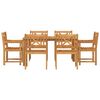 vidaXL Ensemble de salle à manger pour jardin 7 pcs Marron