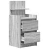 vidaXL Table de chevet avec 2 tiroirs sonoma gris 38x34x80 cm