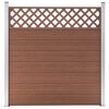 vidaXL Cl&ocirc;ture de jardin WPC 180x185 cm Marron