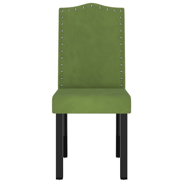 vidaXL Chaises &agrave; manger lot de 6 vert clair velours