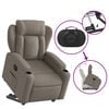 vidaXL Fauteuil inclinable électrique taupe tissu