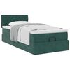 vidaXL Cadre de lit ottoman avec matelas vert fonc&eacute; 90x200 cm velours