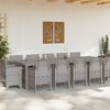 vidaXL Ensemble de salle à manger pour jardin 13 pcs Gris clair