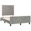 vidaXL Cadre de lit sans matelas gris clair 120x190 cm velours