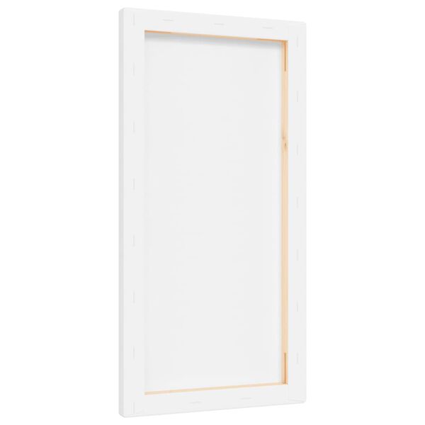 vidaXL Toiles &agrave; peindre 12 pcs blanc tissu et bois massif pin