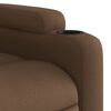 vidaXL Fauteuil inclinable électrique marron tissu