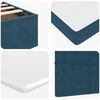 vidaXL Cadre de lit ottoman avec matelas bleu fonc&eacute; 120x190 cm velours