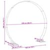 vidaXL Arche de mariage Blanc 220 x 45 x 200 cm Acier