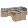 vidaXL Ensemble de canap&eacute; de jardin 9 pcs Beige et Gris clair