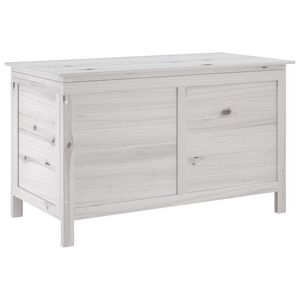 vidaXL Bo&icirc;te de rangement de jardin blanc bois massif de sapin
