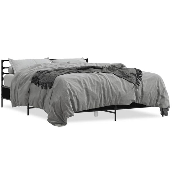 vidaXL Cadre de lit sans matelas noir 150x200 cm