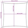 vidaXL Voile d'ombrage 160 g/m&sup2; Noir 7x7 m PEHD