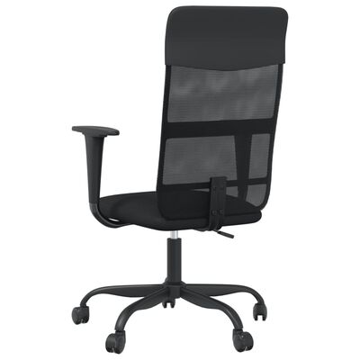 vidaXL Chaise de bureau réglable en hauteur noir