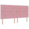 vidaXL Lit &agrave; ressort LED avec t&ecirc;te de lit Rose 200 x 200 cm Velours