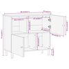 vidaXL Armoire lat&eacute;rale 80x33x75 cm bois massif de manguier