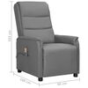 vidaXL Fauteuil de massage Gris Similicuir