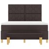 vidaXL Lit &agrave; ressorts avec matelas Marron fonc&eacute; 160 x 200 cm tissu
