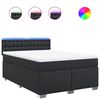 vidaXL Sommier &agrave; lattes de lit avec matelas Noir 160x200 cm