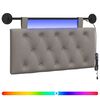 vidaXL T&ecirc;te de lit suspendue Taupe Tissu