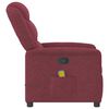 vidaXL Fauteuil de massage inclinable Rouge bordeaux Tissu