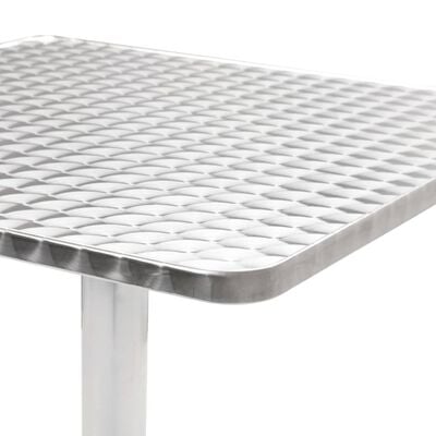vidaXL Table de jardin Argenté 60x60x70 cm Aluminium
