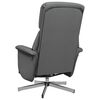 vidaXL Fauteuil inclinable de massage et repose-pieds gris foncé tissu