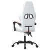 vidaXL Chaise de jeu Blanc et rose Similicuir