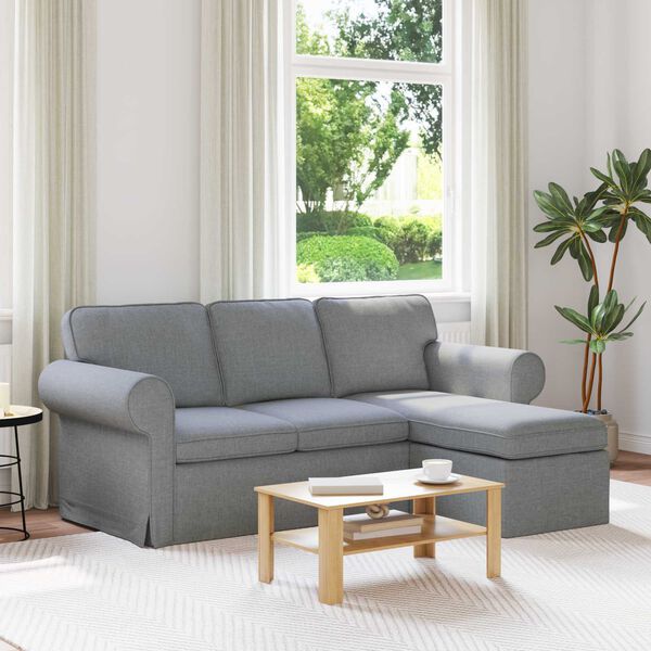 vidaXL Canap&eacute; 160cm Gris clair M&eacute;tал