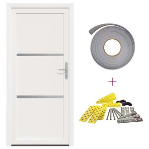 vidaXL Porte Frontale Blanc 88 x 200 cm PVC