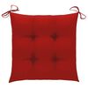 vidaXL Chaises de jardin lot de 4 et coussins rouge bois teck solide