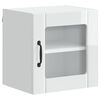 vidaXL Cabinet en verre mural LUCCA Blanc brillant 40 x 31 x 40 cm